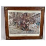 Framed Repro. Print of The Robe Trader by Russel