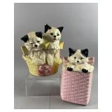Vtg McCoy Pottery Kitten Cookie Jars