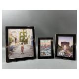 Set of 3 Black & Chrome Picture Frames