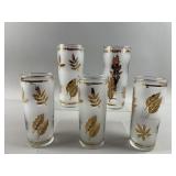 Vintage Liberty Golden Foliage Drinking Glasses