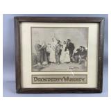 Framed "Prosperity Whiskey" Advertising Print