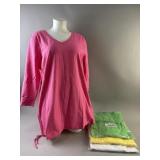 Denim & Company 3/4 Long Sleeve V-Neck Sz L