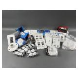 Assorted Electrical Boxes, Face Plates & More