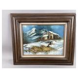 Vtg Framed & Signed Oil Painting on Canvas