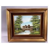 Vtg Framed & Signed Oil Painting on Canvas