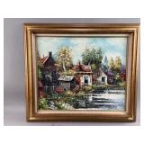 Framed Vtg Oil Painting on Canvas by Arn Versteeg