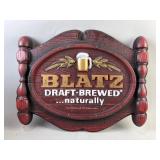 Vintage Blatz Draft-Brewed Naturally Beer Sign