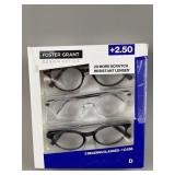 3 Reading Glasses Foster Grant Design Optics