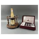 Vintage Wine Glass Wooden Holder & More