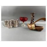 Vintage Bowl, Steins, Wooden Shoe & More