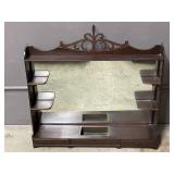 Vintage Wall Shelf with Mirror & Curio Display