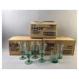 Spanish Green Goblet & Cooler Glasses 31pcs