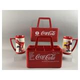 Vtg CocaCola 8pk Plastic Bottle Carrier & More