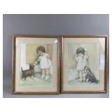 Framed Vtg Prints by Bessie Pease Gutmann