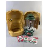 Vintage Coleman Lantern Model 220F w/ Yellow Case