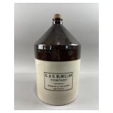 Vintage G&R McMillan Co. Detroit Stoneware Jug