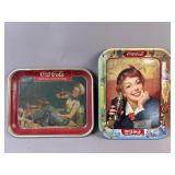 Vtg. 1940 Coca-Cola Sailor Girl & Menu Girl Tray