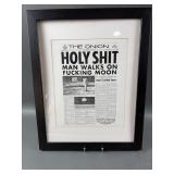 Man on Moon Framed Print