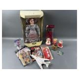 Vintage Porcelain Doll & More