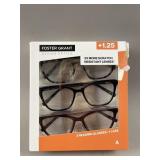 Foster Grant Design Optics Reading Glasses 3pk