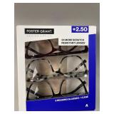 Foster Grant Design Optics Reading Glasses 3pk