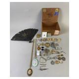 Lot of Costume Jewelry, Brooches, & More