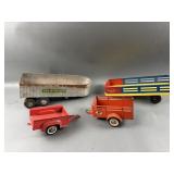 4 Vintage Toy Trailers