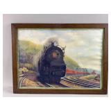 Framed Vtg Penn. RR Horseshoe Curve Print