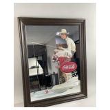 Vtg CocaCola; Norman Rockwell Adv. Framed Mirror