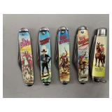 Vintage Riders of the Silver Screen Pocket Knives