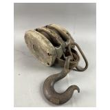 Antique/Vintage Wooden Large Barn Pulley