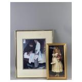 Vtg Framed Print By Norman Rockwell & More