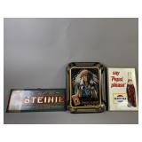 Vintage Pepsi, Steinie, & More Advertisement Signs