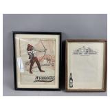 Vtg Framed Wyandotte Advertisements