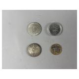 4 Rare Vintage Tokens