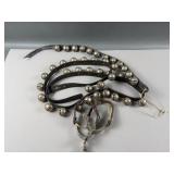 2 Vintage Sleigh Bells on Leather Strap