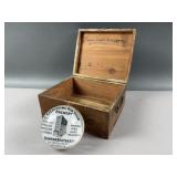 Vintage Newman Brothers Paperweight & Cigar Box