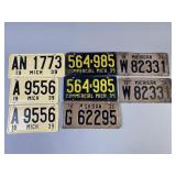 Antique Michigan License Plates