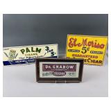3 Vintage Cigar Signs