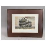 Framed Signed Numbered Print Boblo Boat