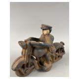 Vintage Hubley Cast Iron Police Motorcycle