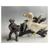 Vtg Cast Iron Duck Door Stop & More