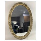 Vintage-Style Ornate Gold Oval Wall Mirror