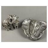 Vtg Peltro Pewter Italy Elephant Decor & More