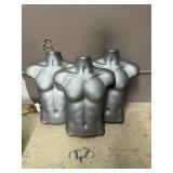3 Male Torso Mannequins