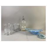 Aqua Blue Glass Cornucopia & More