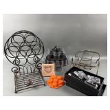 Wrought Iron Wine Rack, Napkin Holder & More