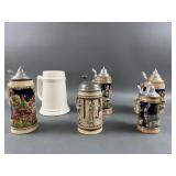 Vintage Assorted  Steins