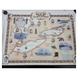 Vintage War of 1812 Map