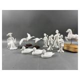 Vintage Assorted White  Porcelain Figurines